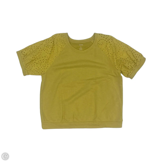 Top Short Sleeve By Sonoma In Yellow, Size: Xl