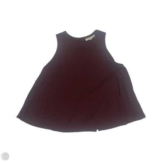 Top Sleeveless By Loft In Maroon, Size: Xl
