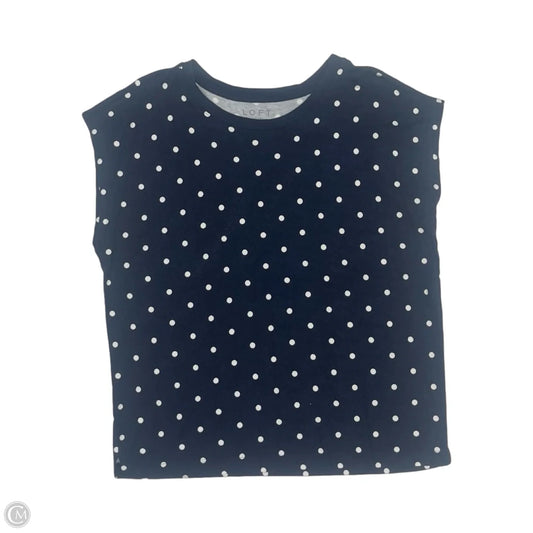 Top Sleeveless By Loft In Blue, Size: L