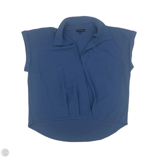 Blouse Short Sleeve By Pleione In Blue, Size: Xl
