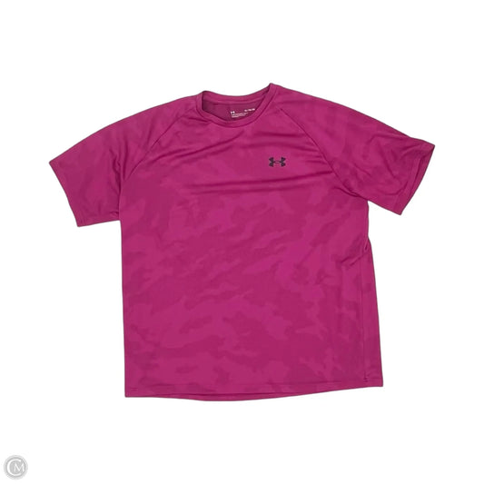 Athletic Top Short Sleeve By Under Armour In Pink, Size: Xl