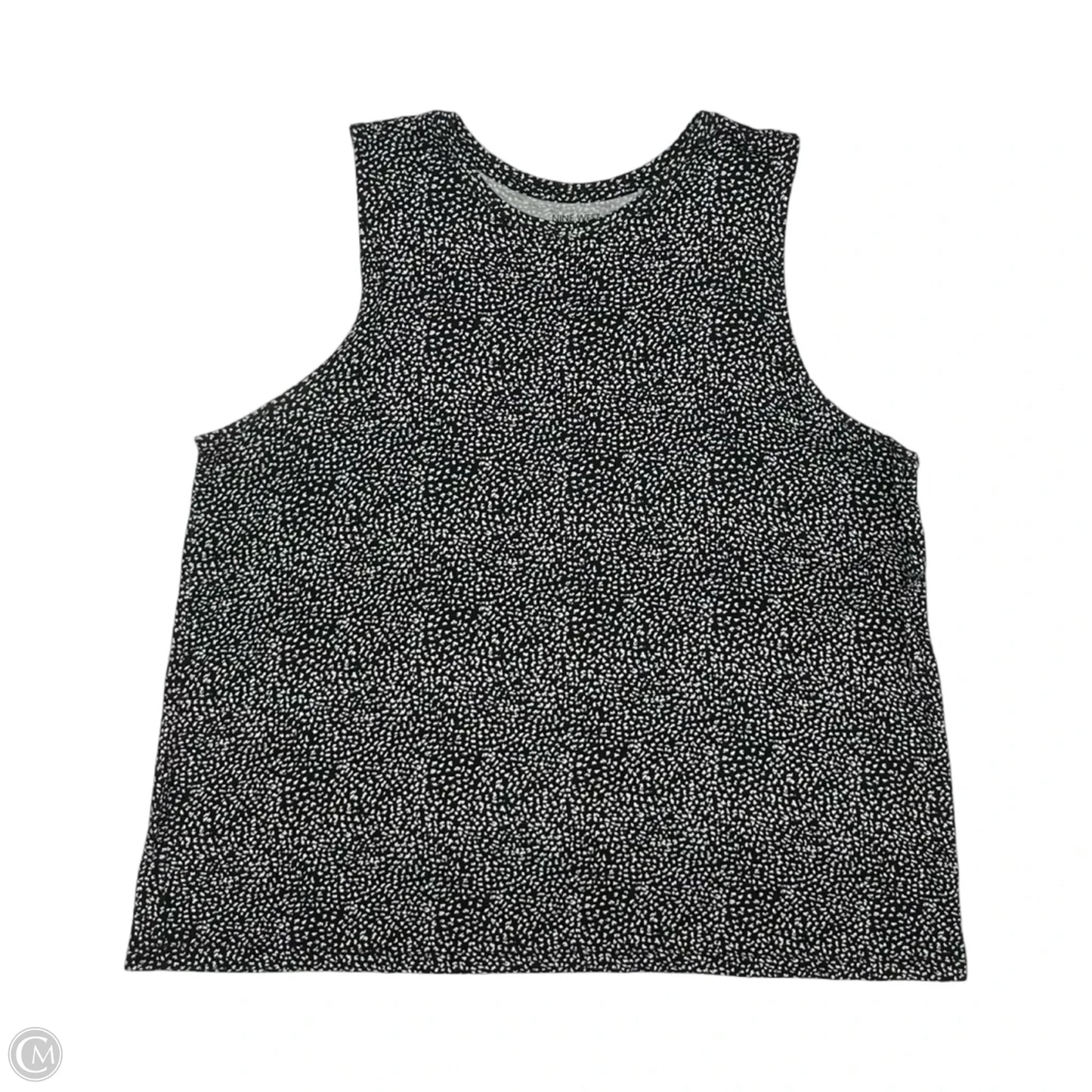 Top Sleeveless By Nine West In Black & White, Size: Xxl