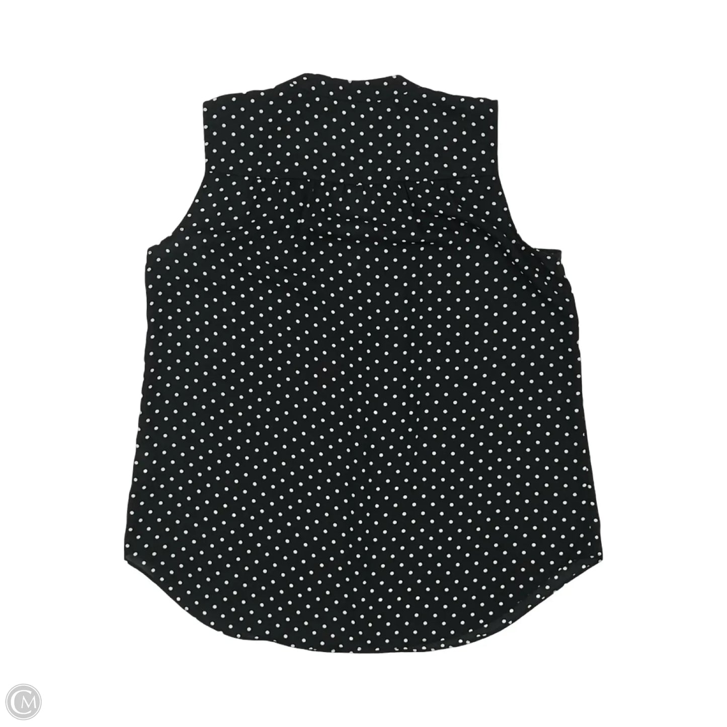 Blouse Sleeveless By Vince Camuto In Black & White, Size: Xs