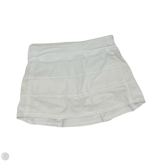 Athletic Skort By Lululemon In White, Size: S