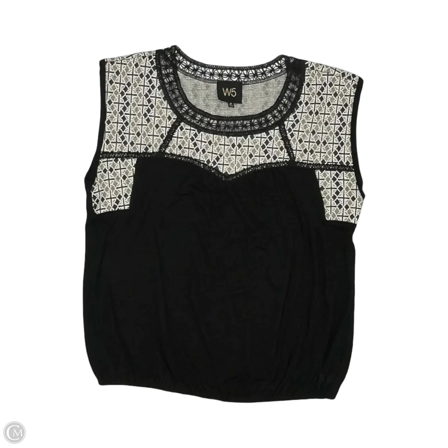 Top Sleeveless By W5 In Black, Size: M