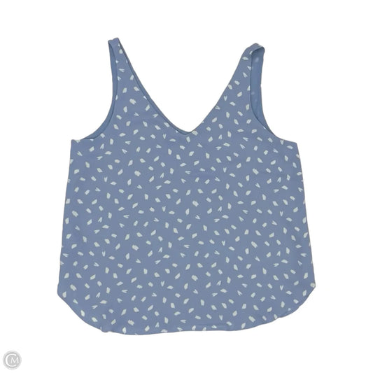 Blouse Sleeveless By Loft In Blue & White, Size: S