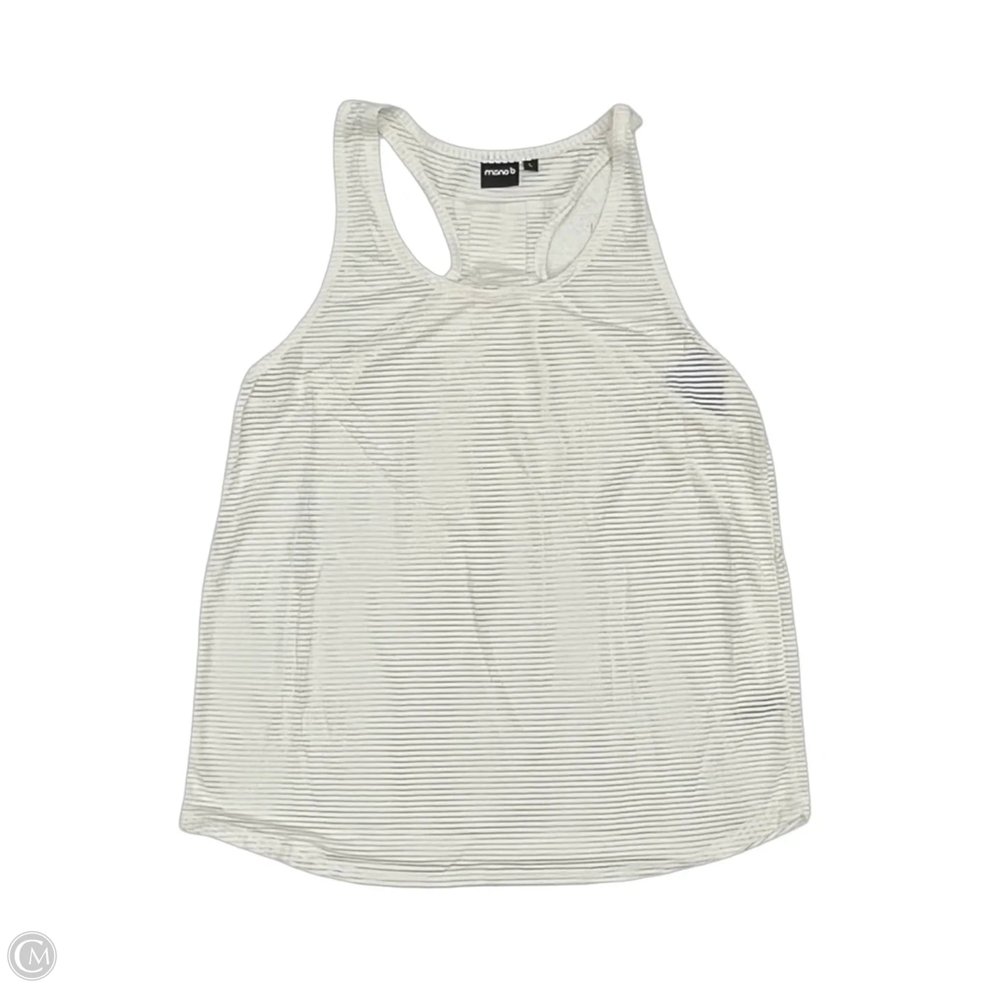 Athletic Tank Top By Mono B In White, Size: L