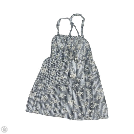 Top Sleeveless By American Eagle In Blue & White, Size: Xsp