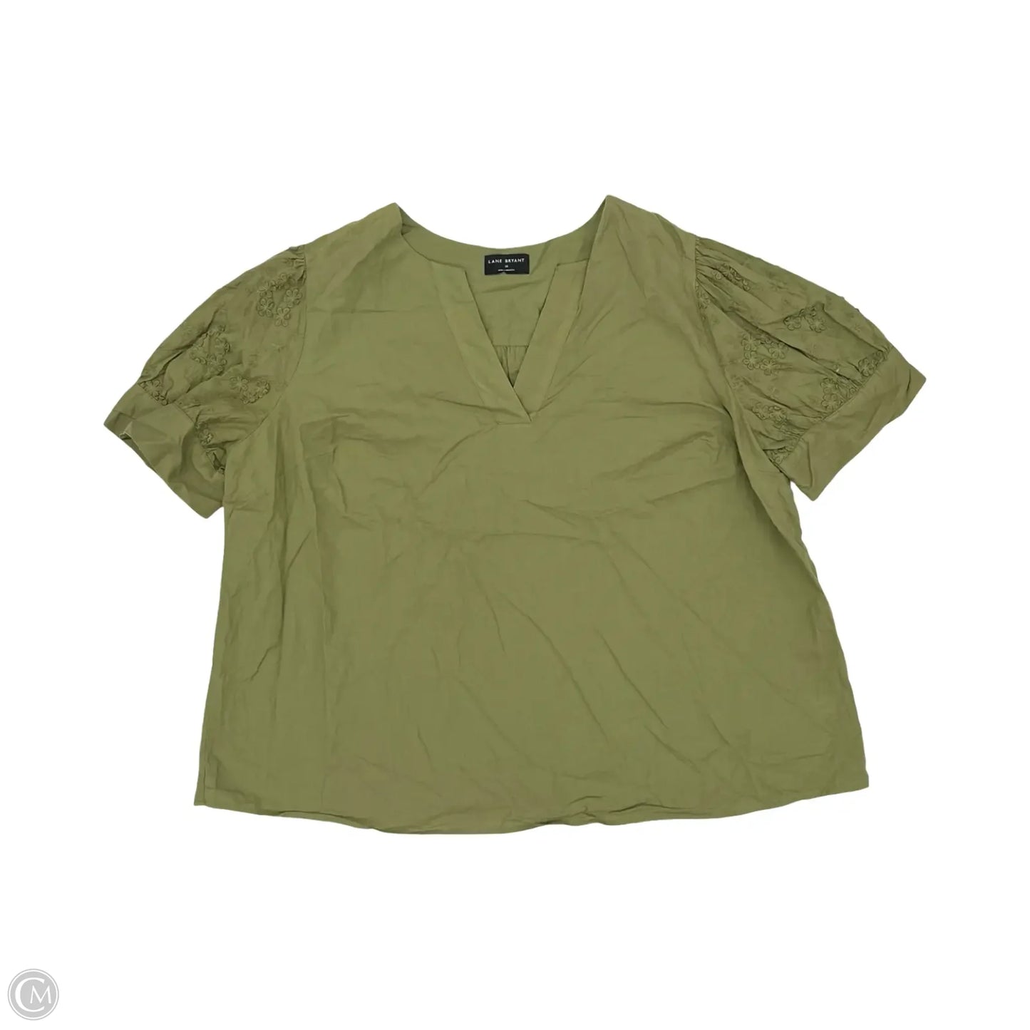 Top Short Sleeve By Lane Bryant In Green, Size: 2x
