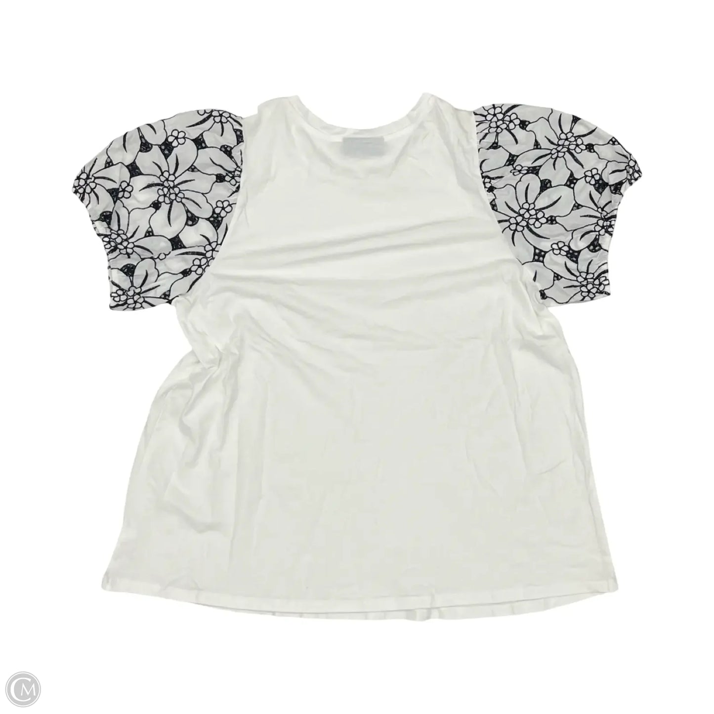Top Short Sleeve By Lane Bryant In White, Size: 1x