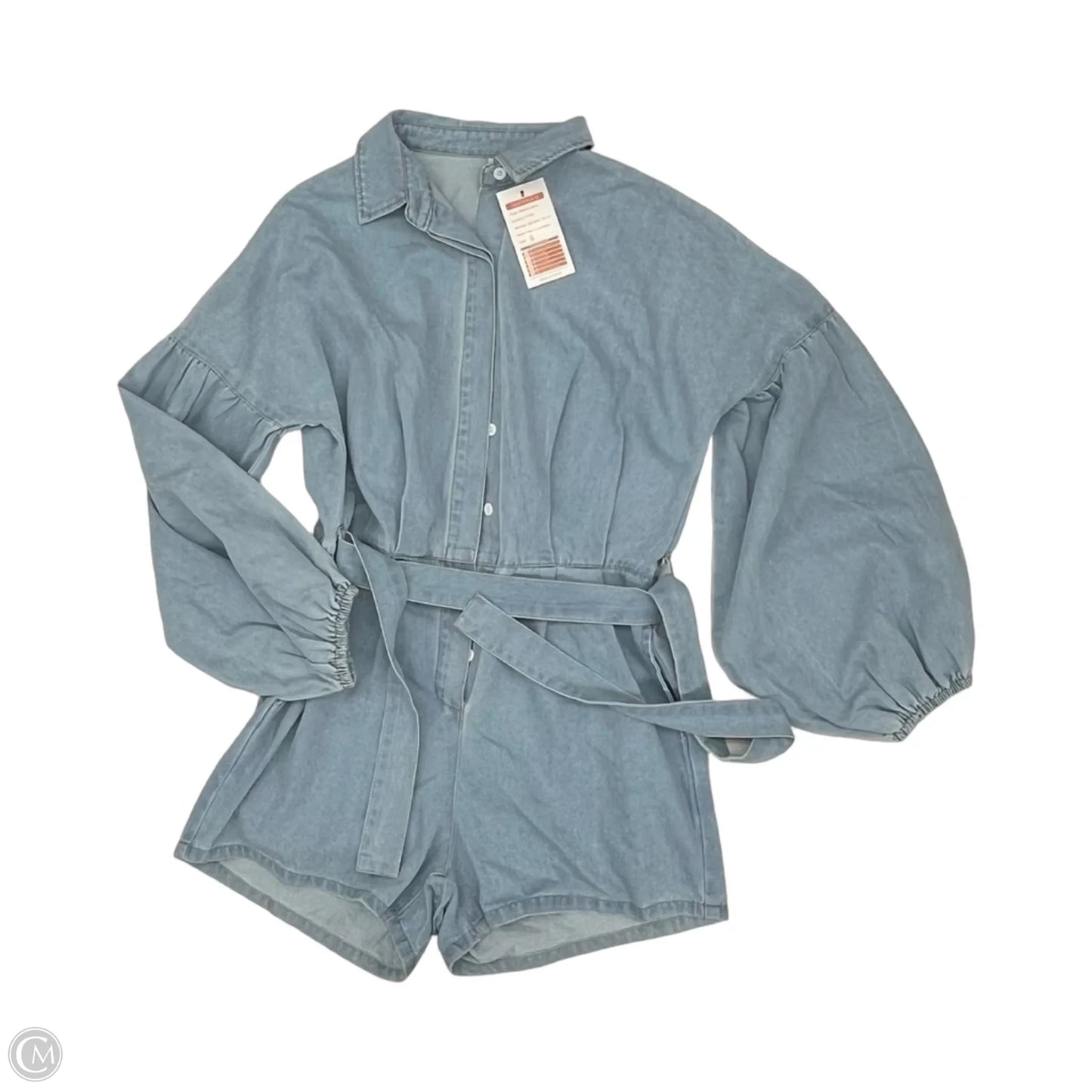 Romper By Cmf In Blue Denim, Size: S