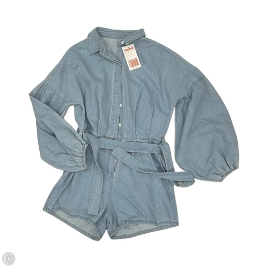 Romper By Cmf In Blue Denim, Size: S