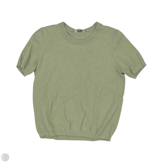 Sweater Short Sleeve By Loft In Green, Size: M