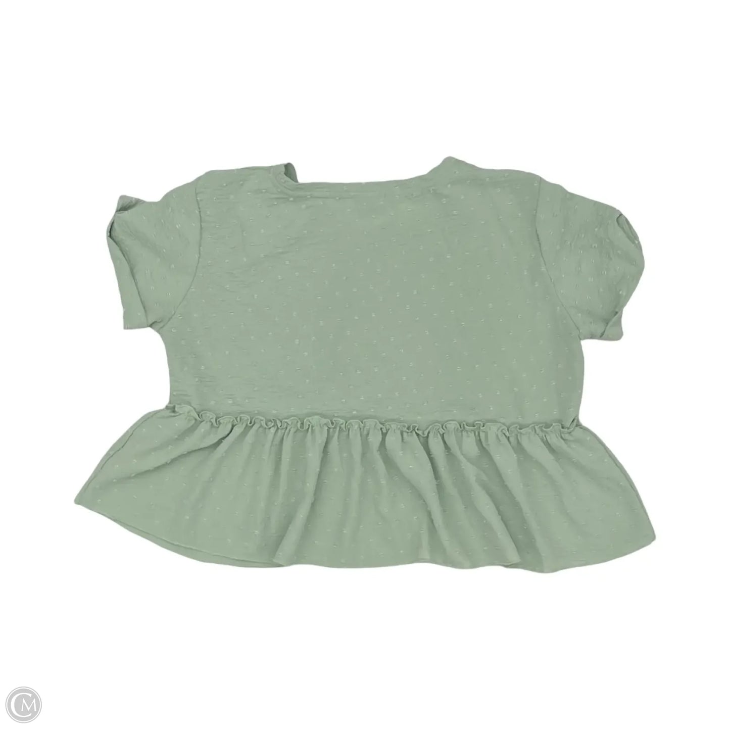 Top Short Sleeve By Originality In Green, Size: L