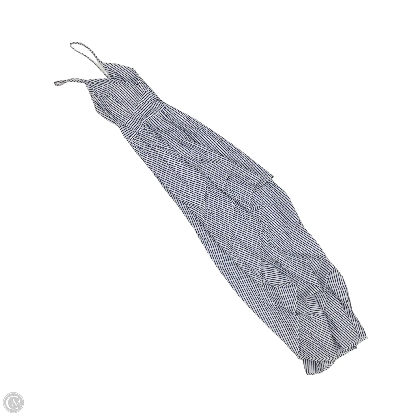 Dress Party Long By Clothes Mentor In Blue & White, Size: L