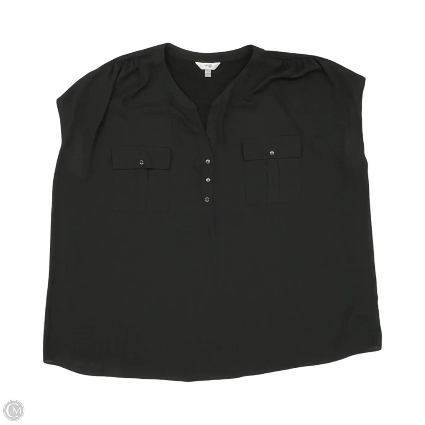 Blouse Sleeveless By Terra & Sky In Black, Size: 3x