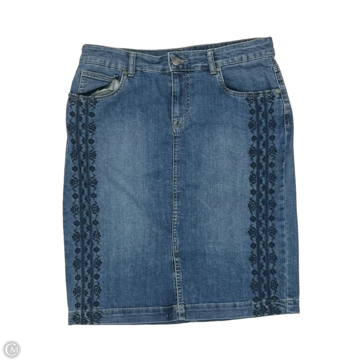 Skirt Mini & Short By Style And Company In Blue Denim, Size: 8