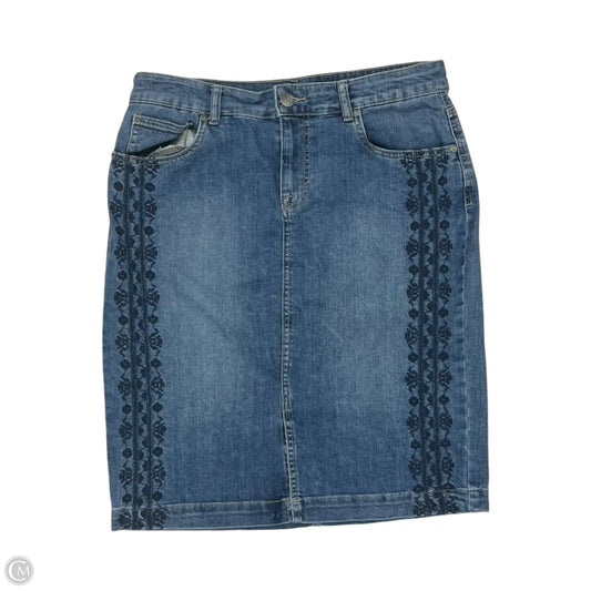 Skirt Mini & Short By Style And Company In Blue Denim, Size: 8
