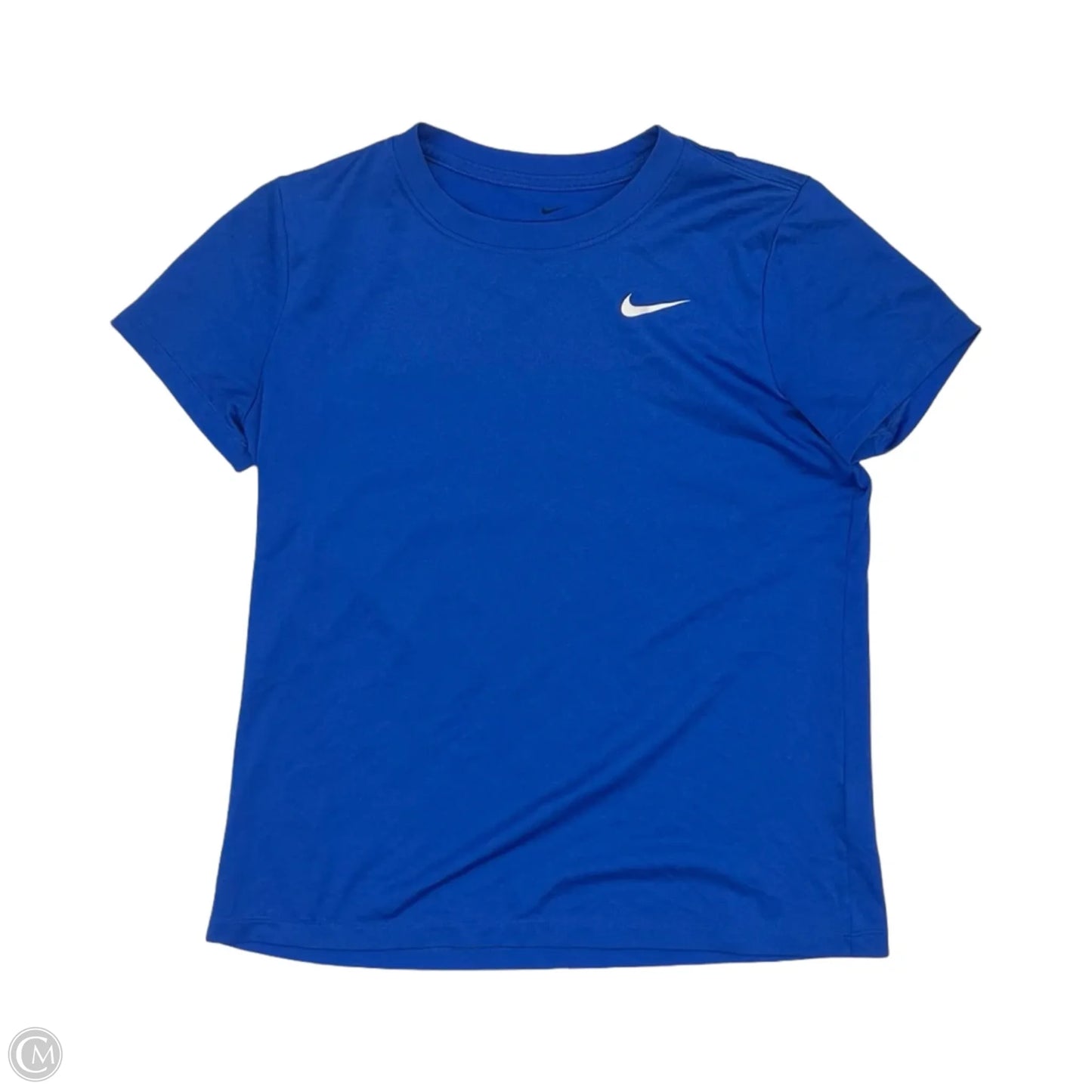 Athletic Top Short Sleeve By Nike In Blue, Size: M