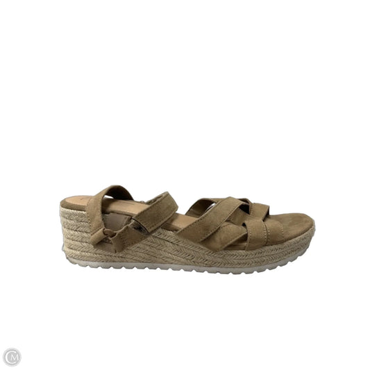 Sandals Heels Platform By Time And Tru In Brown, Size: 10