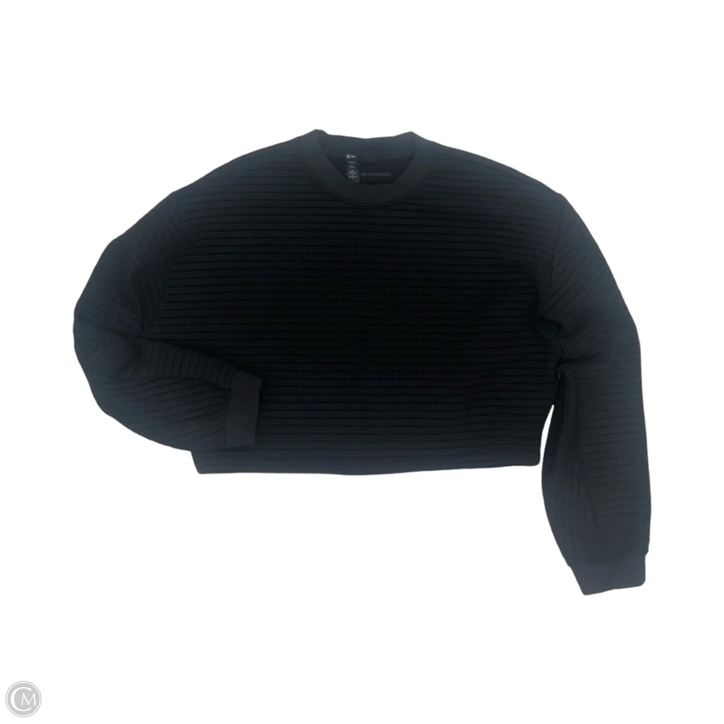Athletic Sweatshirt Crewneck By Lululemon In Black, Size: M