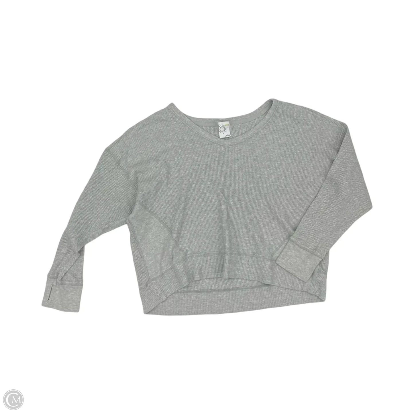 Top Long Sleeve By Aerie In Grey, Size: L