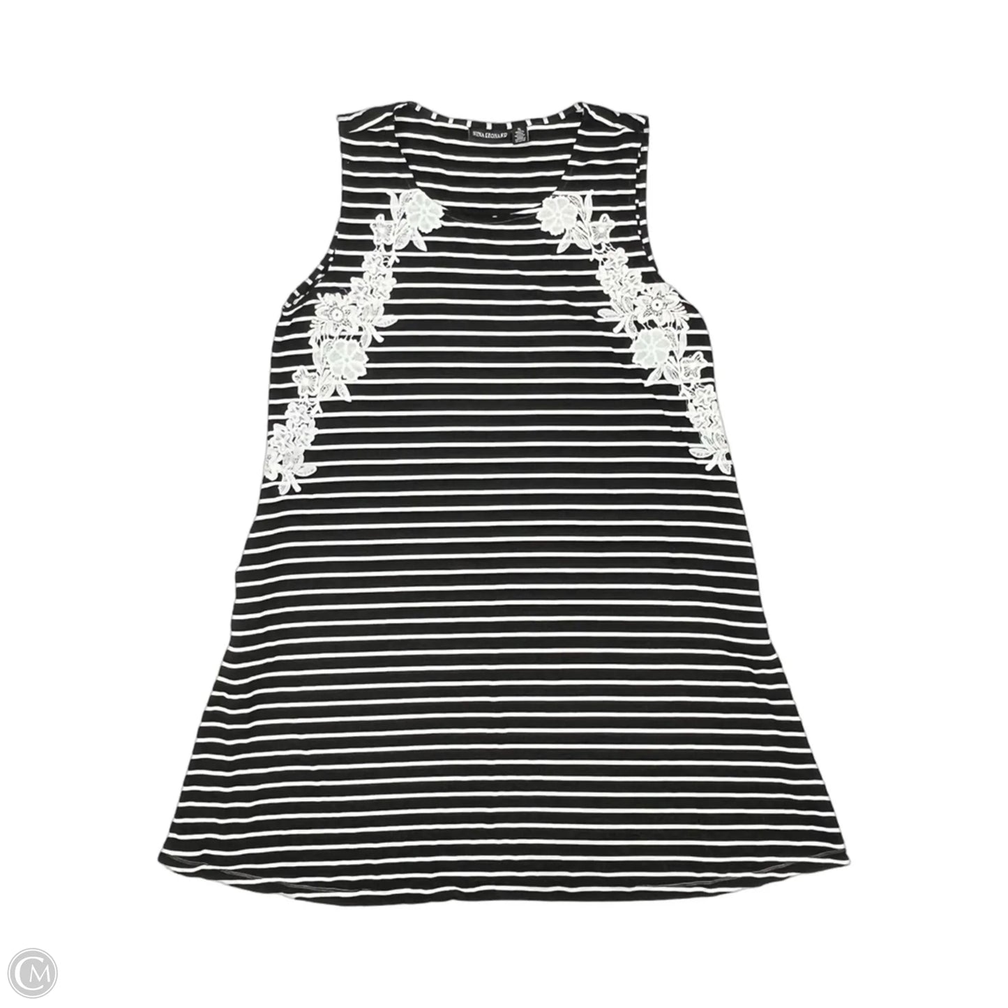Dress Casual Short By Nina Leonard In Black & White, Size: Xl