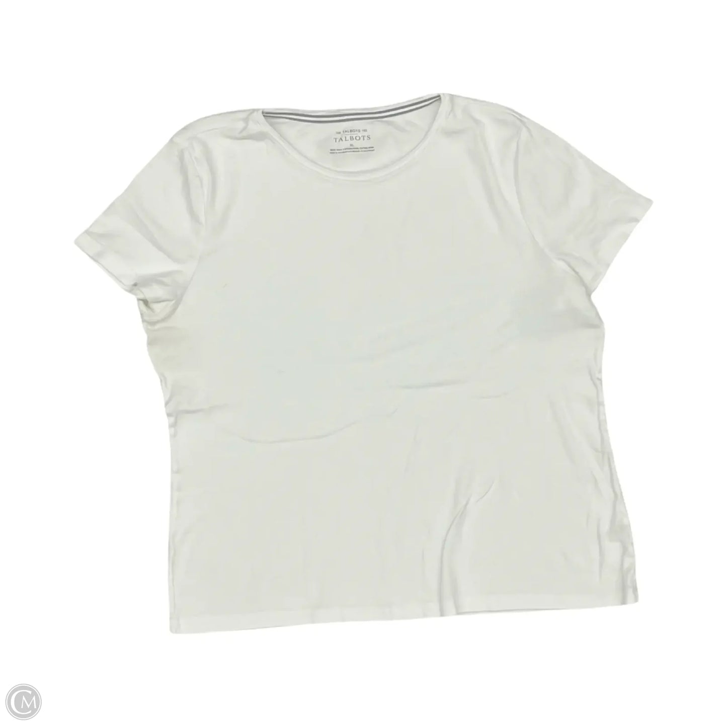 Top Short Sleeve Basic By Talbots In White, Size: Xl