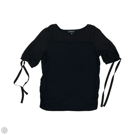 Top Short Sleeve By Lane Bryant In Black, Size: 1x
