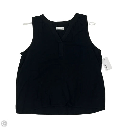 Top Sleeveless By Sonoma In Black, Size: L
