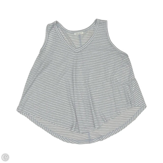 Top Sleeveless By Clothes Mentor In Blue & White, Size: L