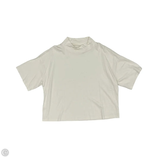 Top Short Sleeve By Loft In Cream, Size: L