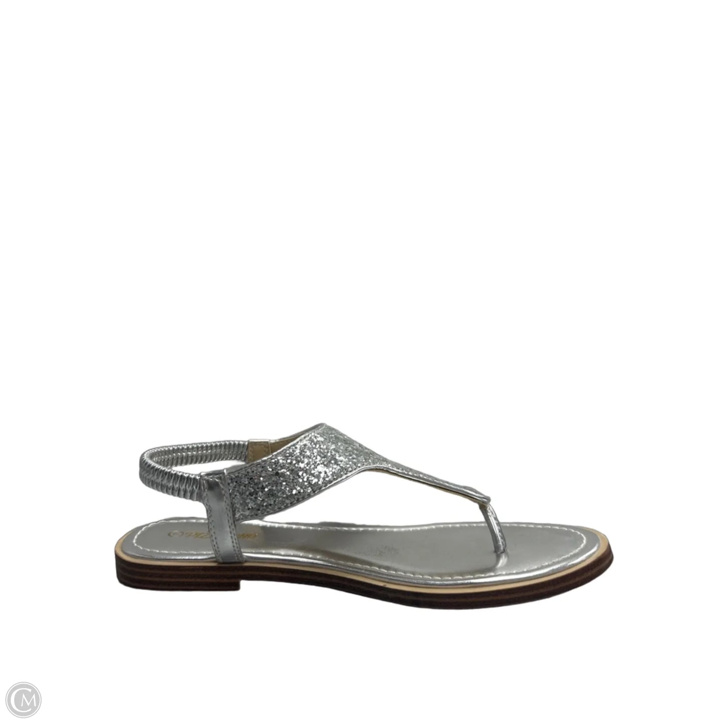 Sandals Flats By Clothes Mentor In Silver, Size: 7