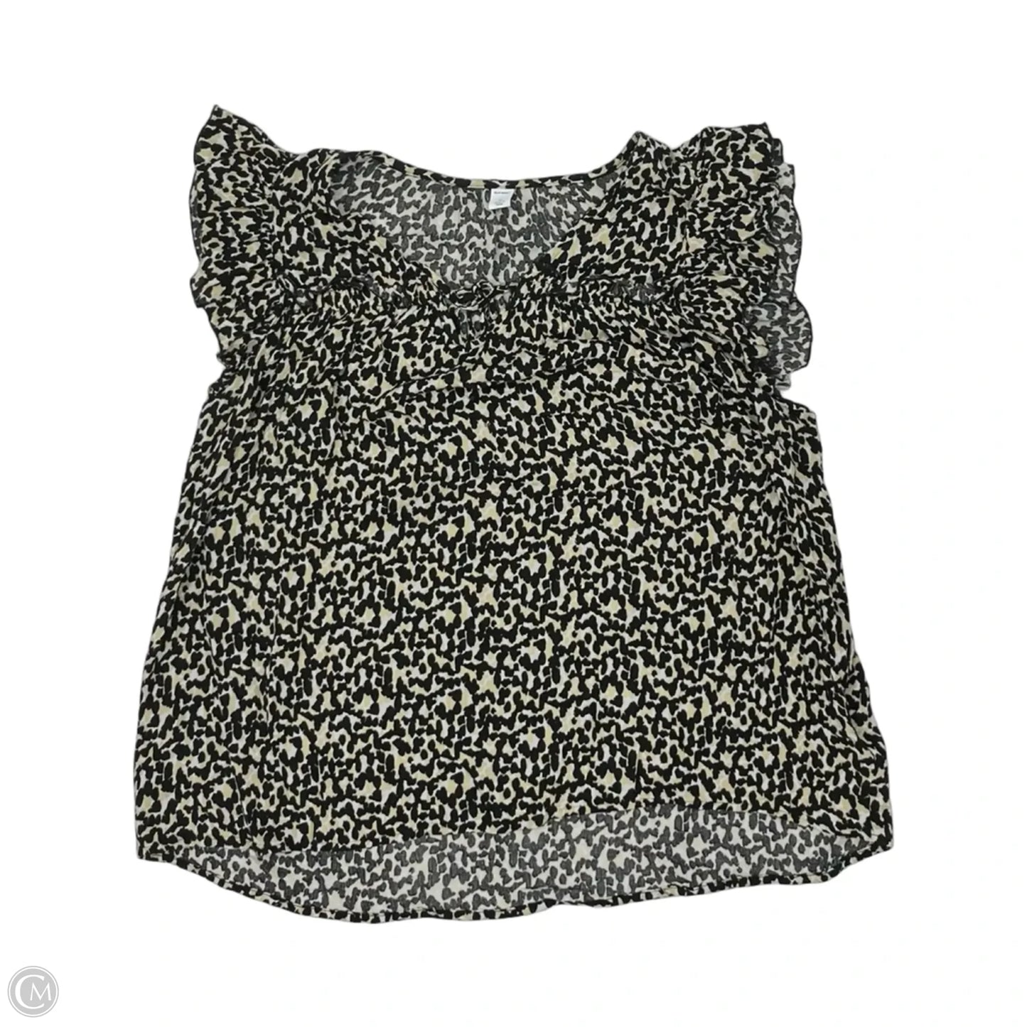 Blouse Short Sleeve By Old Navy In Leopard Print, Size: Xl