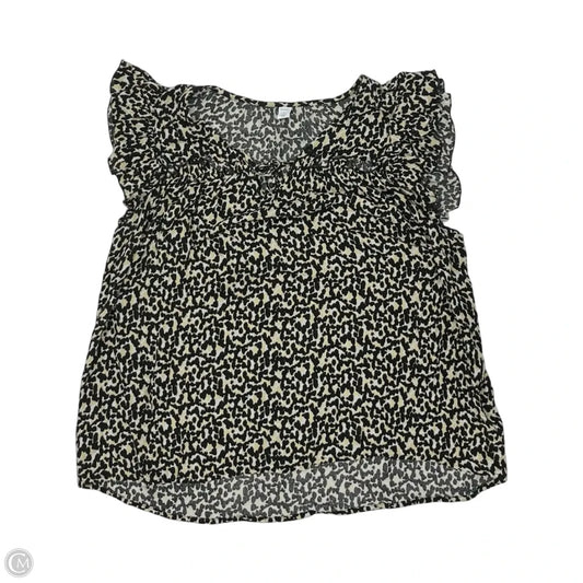 Blouse Short Sleeve By Old Navy In Leopard Print, Size: Xl