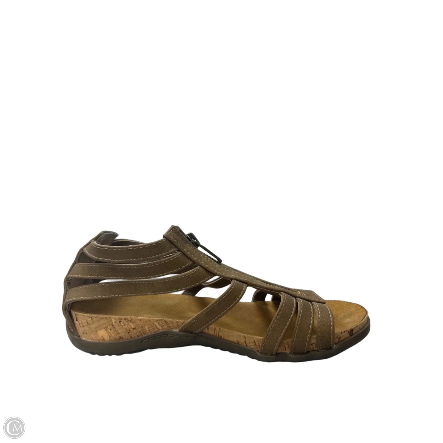 Sandals Flats By Bearpaw In Brown, Size: 8