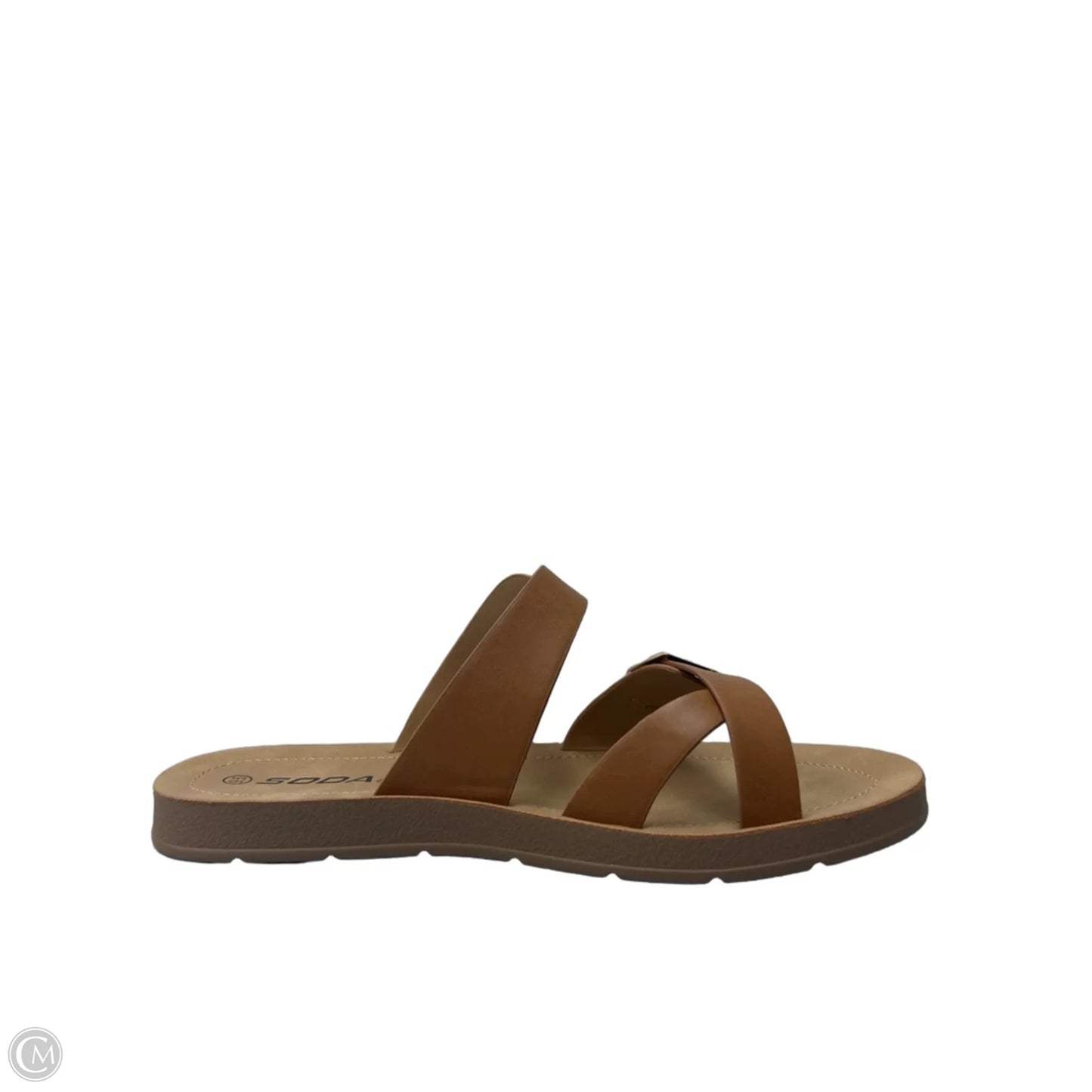 Sandals Flats By Soda In Tan, Size: 9.5