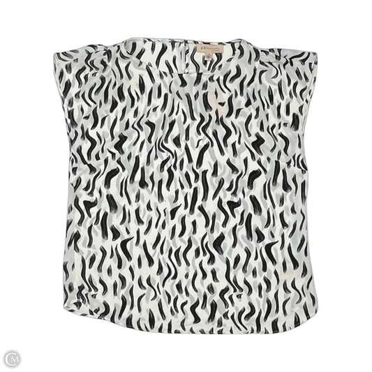Blouse Sleeveless By Philosophy In Black & White, Size: L