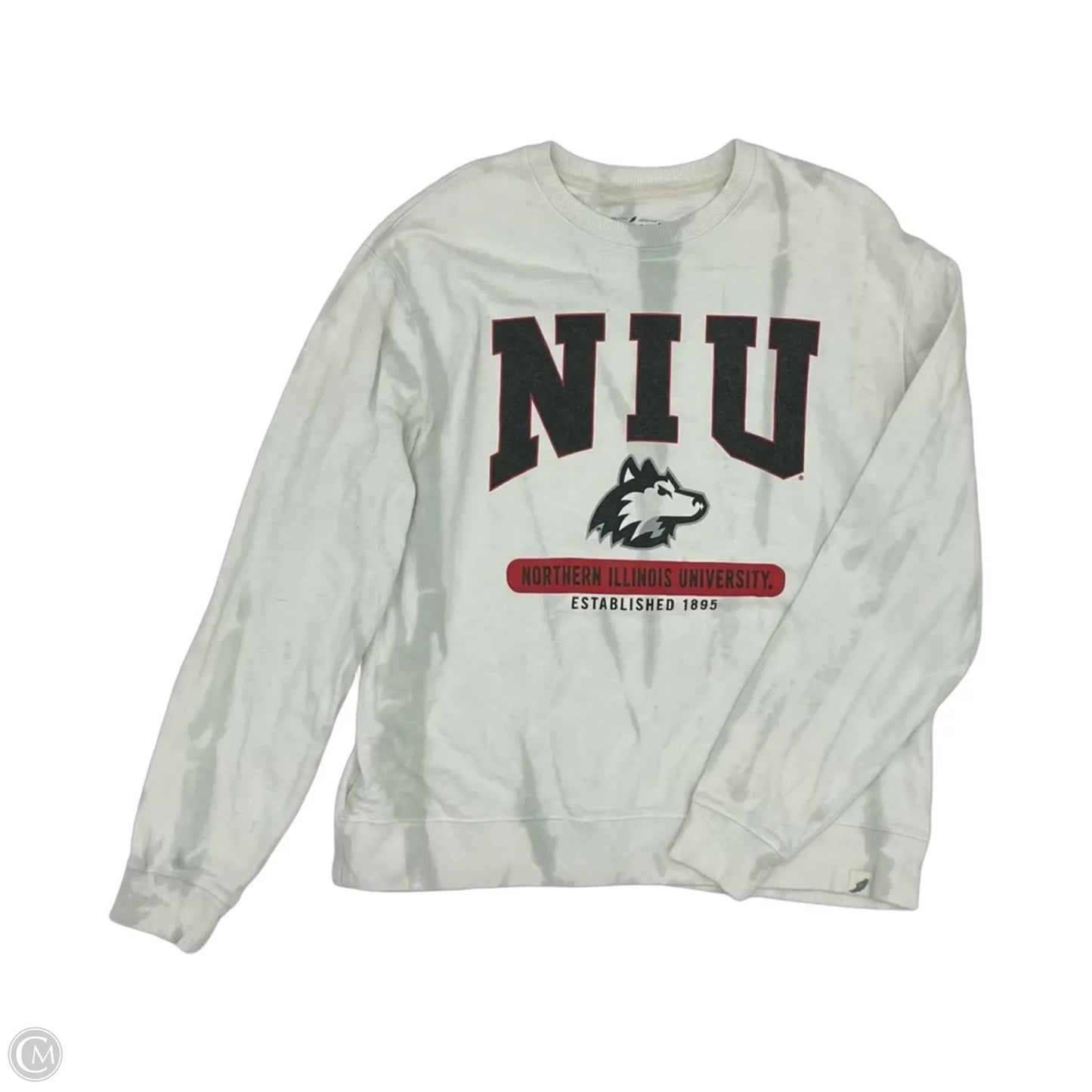Athletic Sweatshirt Crewneck By Clothes Mentor In White, Size: L