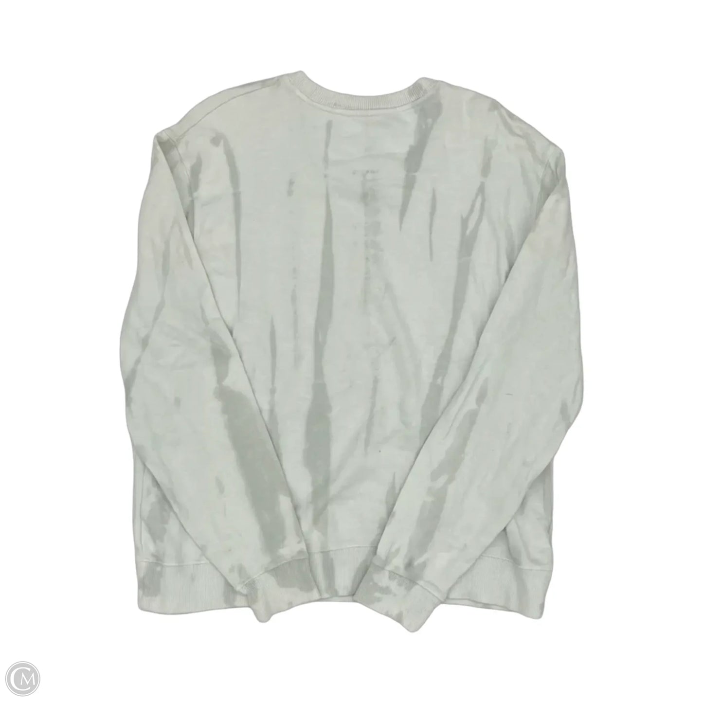 Athletic Sweatshirt Crewneck By Clothes Mentor In White, Size: L