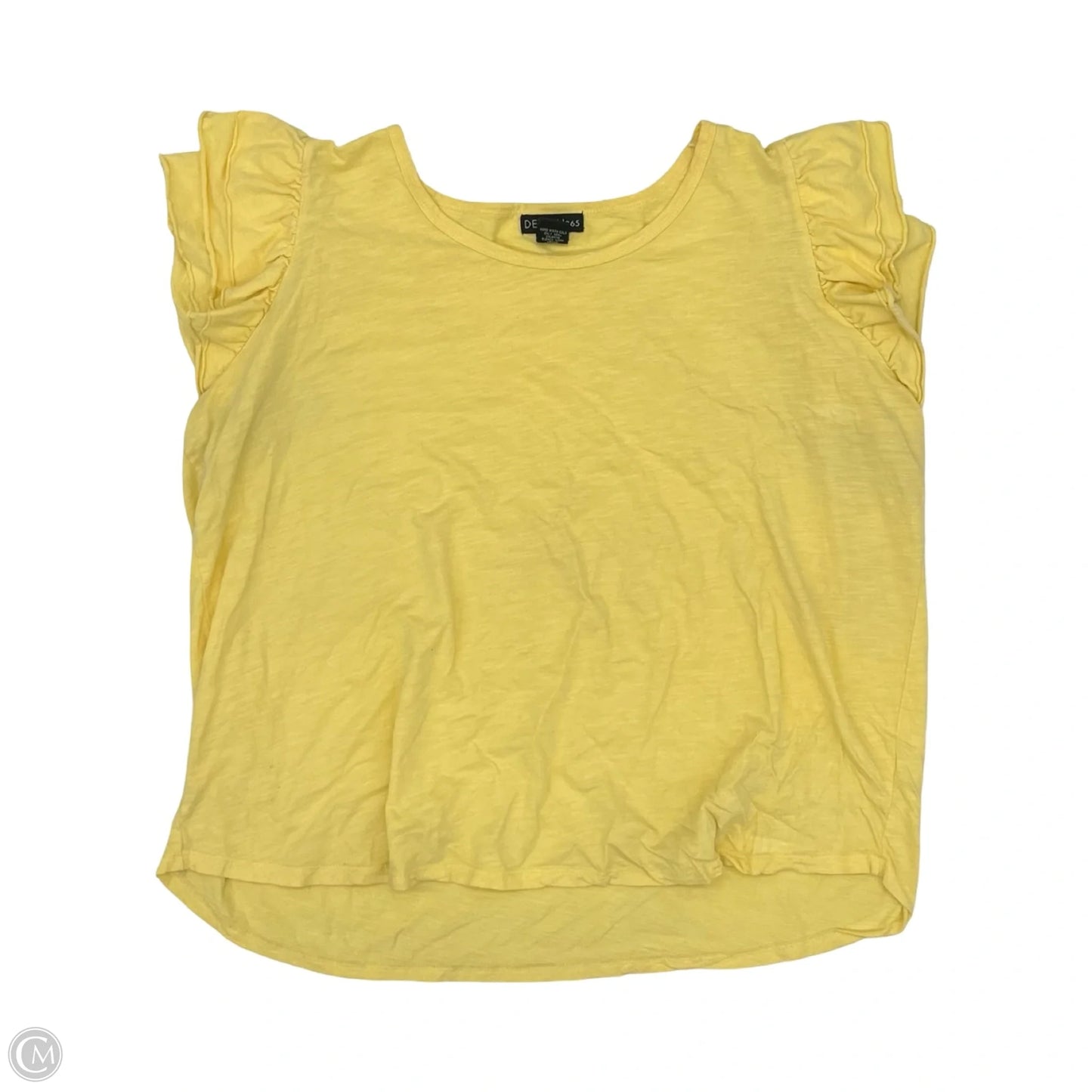 Top Short Sleeve By Clothes Mentor In Yellow, Size: 2x