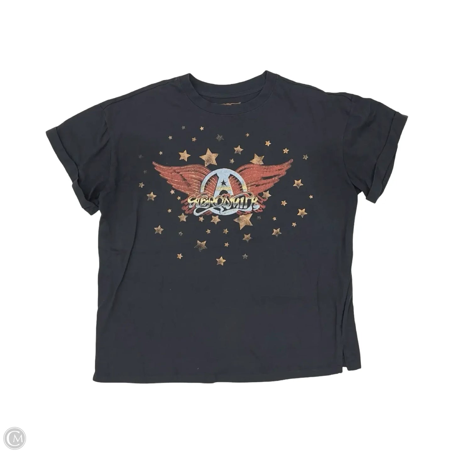 Top Short Sleeve By Clothes Mentor In Grey, Size: M