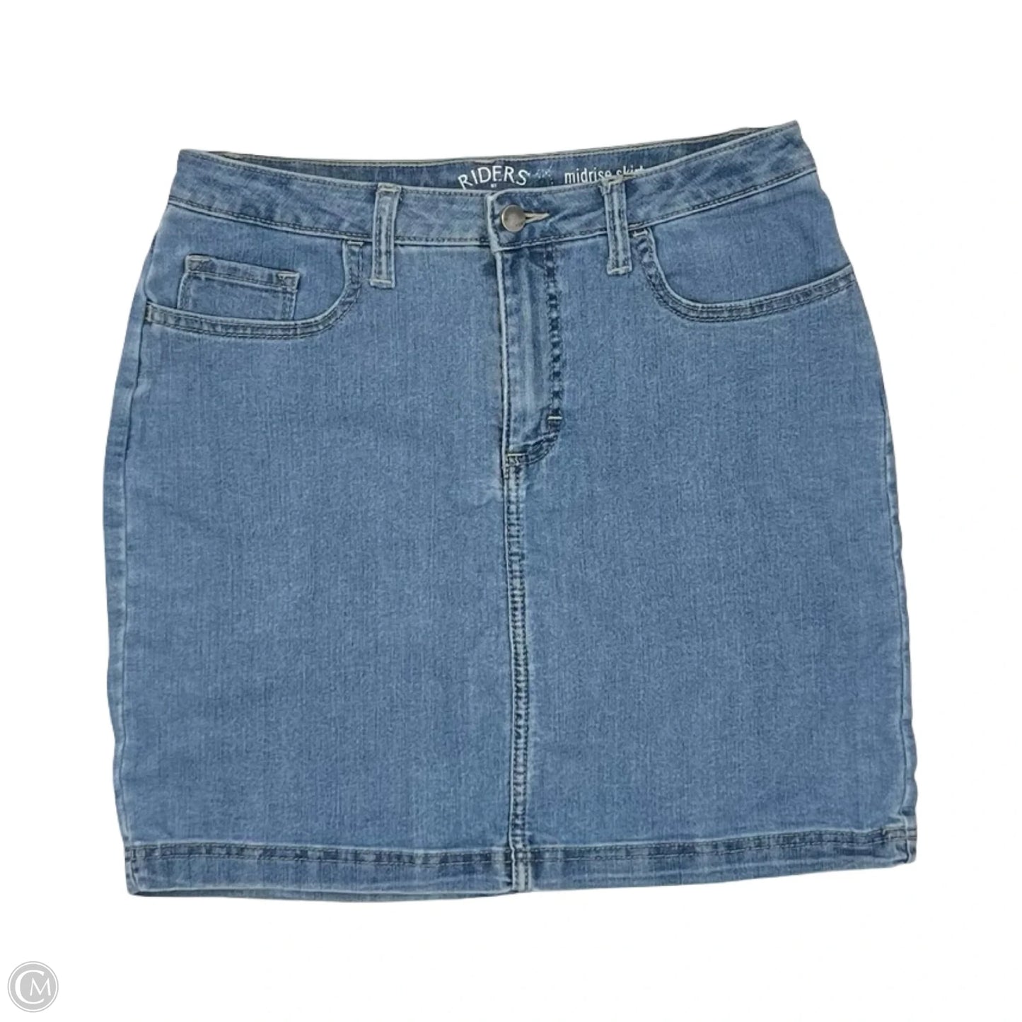 Skirt Mini & Short By Lee In Blue Denim, Size: 8