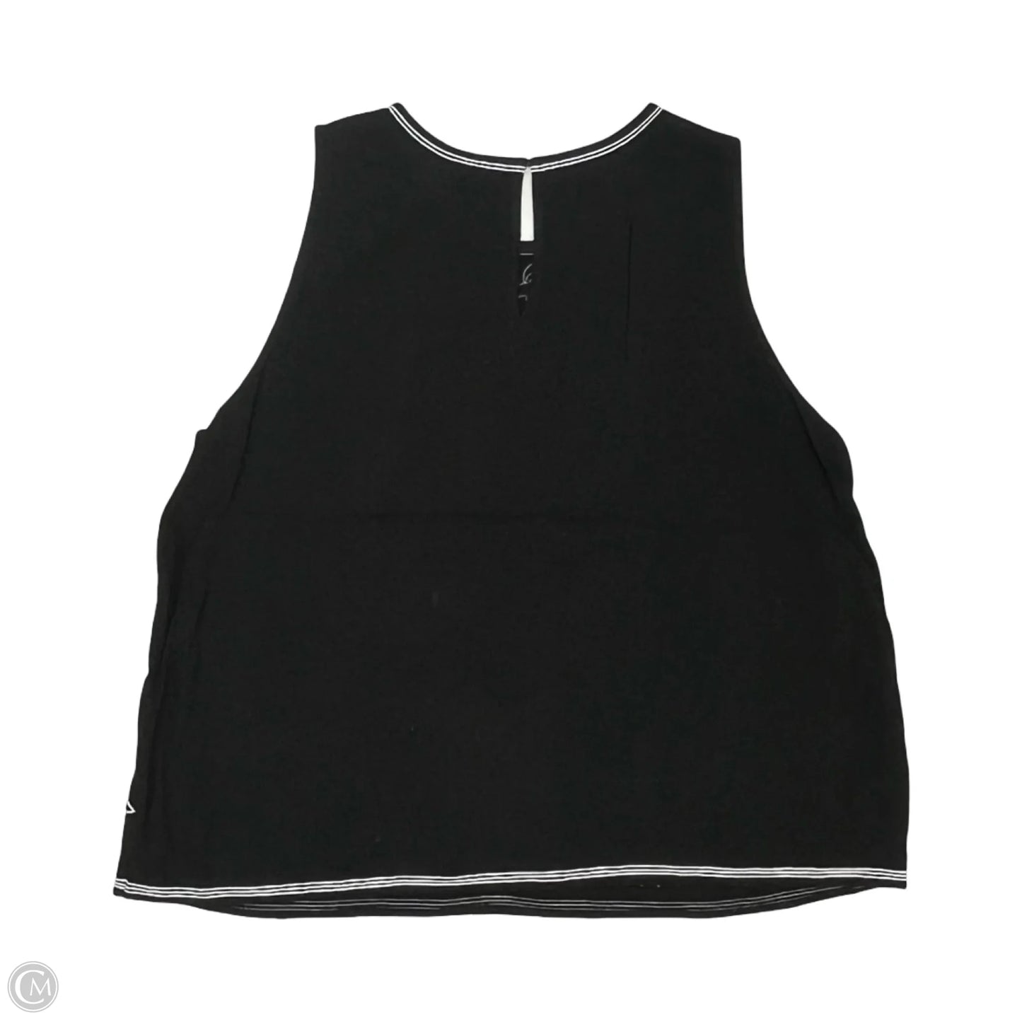 Top Sleeveless By Loft In Black & White, Size: Xl