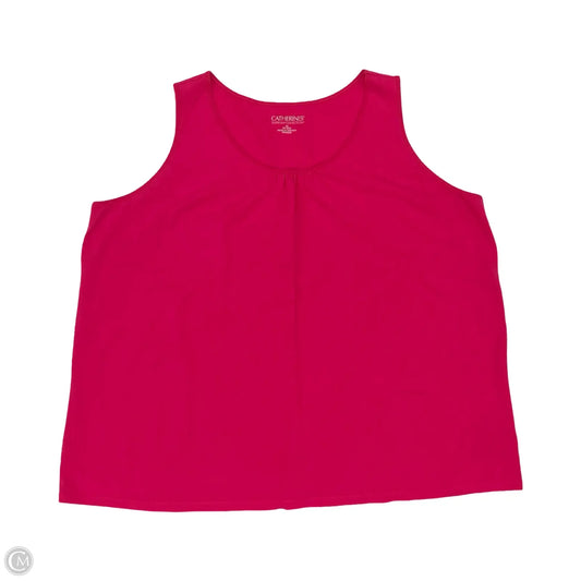 Top Sleeveless By Catherines In Pink, Size: 4x