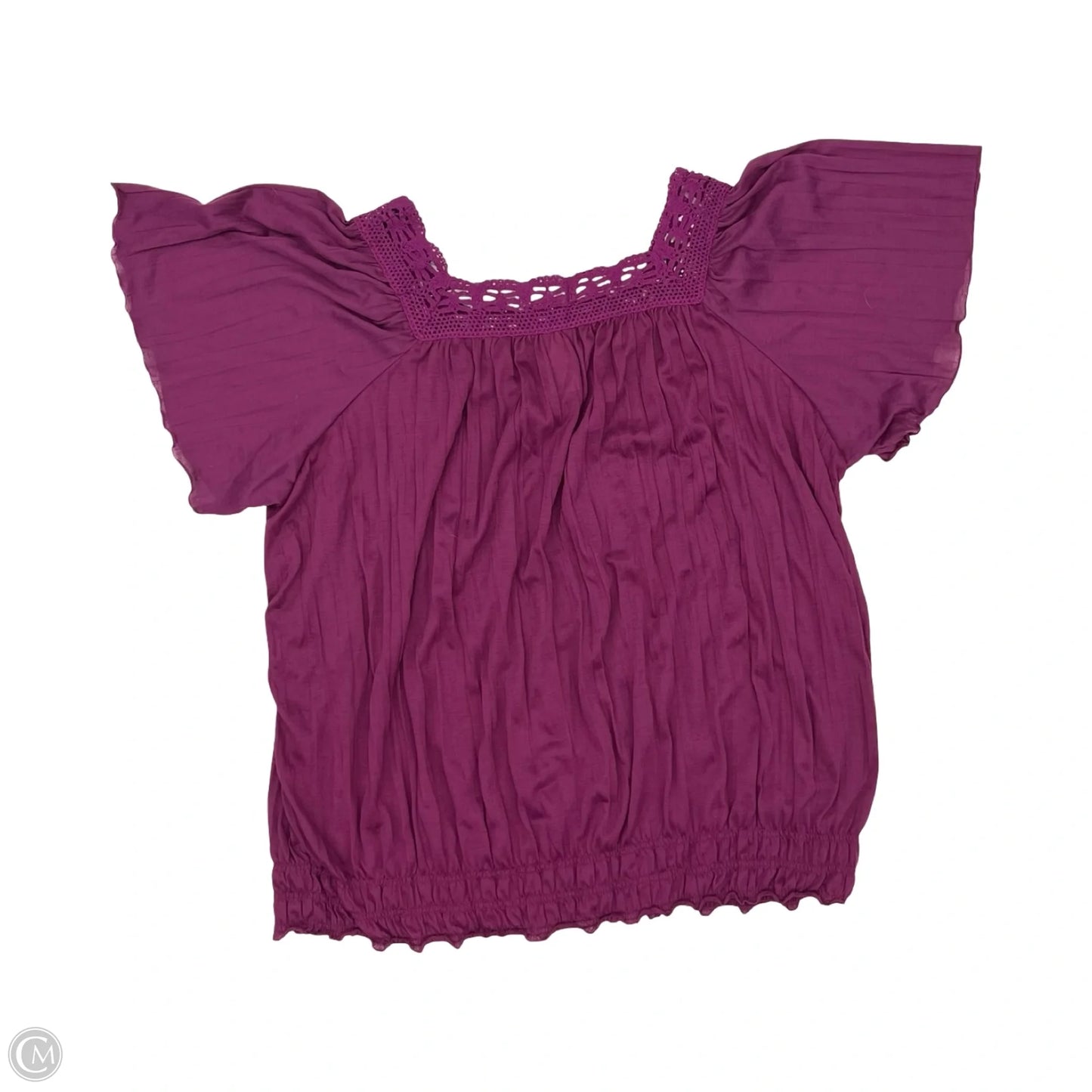 Top Short Sleeve By Faded Glory In Purple, Size: 4x