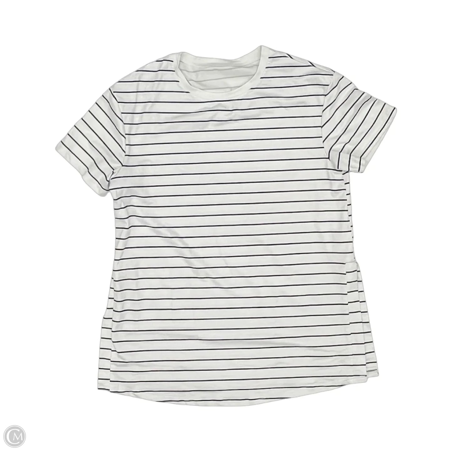 Top Short Sleeve By Cmf In Blue & White, Size: M