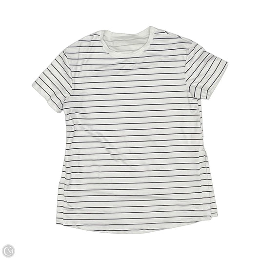 Top Short Sleeve By Cmf In Blue & White, Size: M