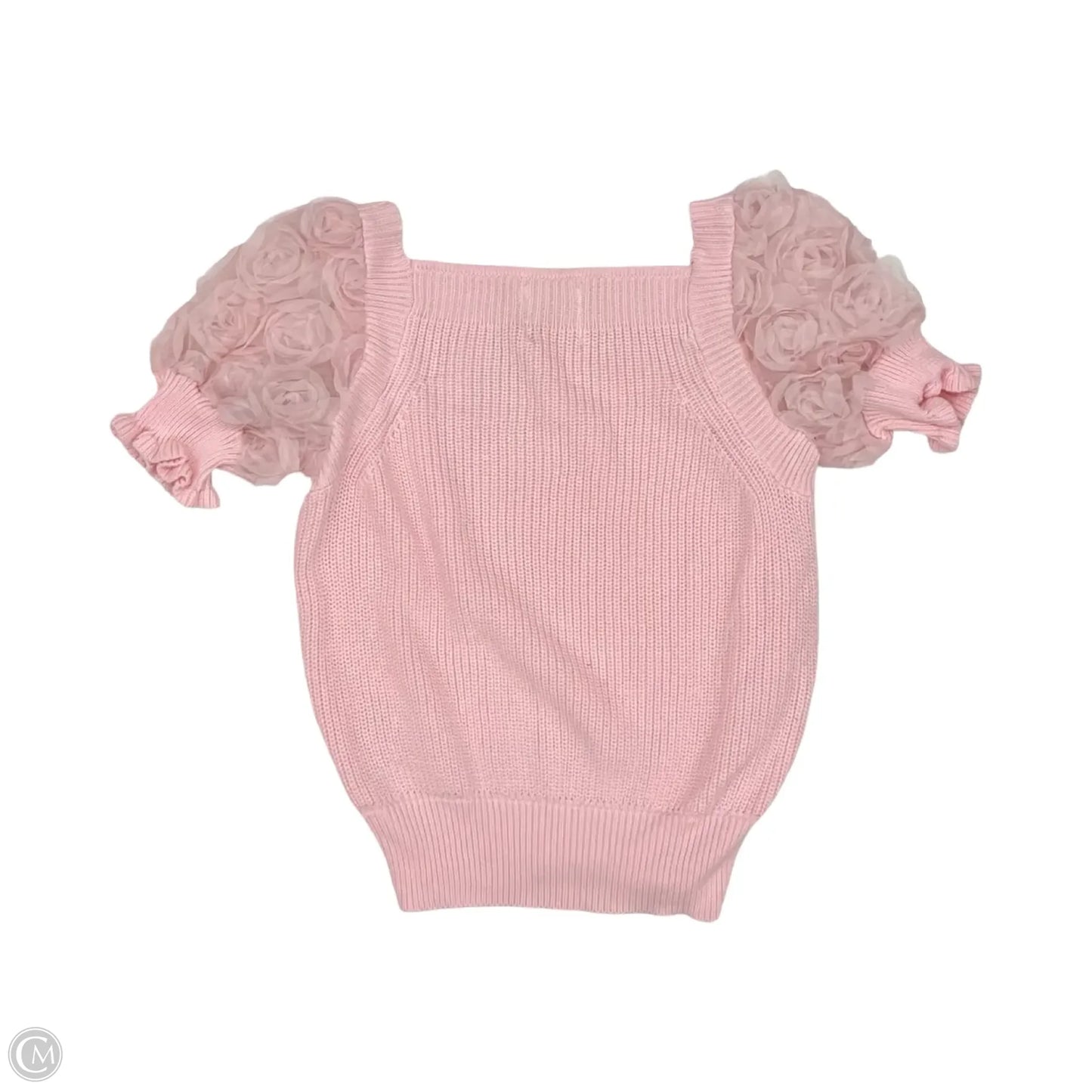 Sweater Short Sleeve By Clothes Mentor In Pink, Size: L