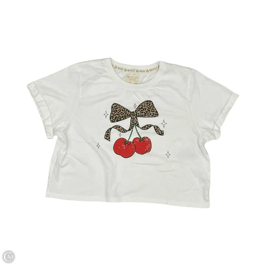 Top Short Sleeve By Clothes Mentor In White, Size: L